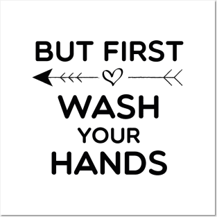 But First Wash Your Hands Baby Shower Announcement Posters and Art